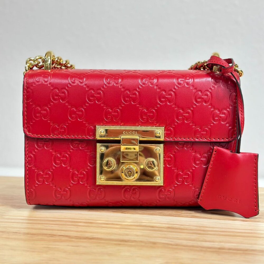 Gucci GG Logo Printed Small Padlock Shoulder Bag Crossbody